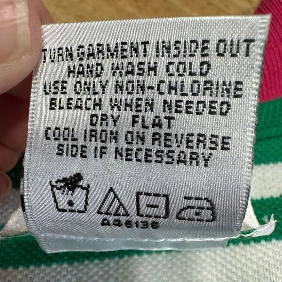 Quacker Factory 1X Green Pineapple Polo Shirt Plus Size Preppy Colorful Casual - Picture 6 of 7